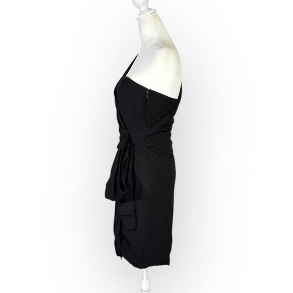 Victoria Victoria Beckham One Shoulder Dress Women's 4 Black Short Sheath - Picture 4 of 15